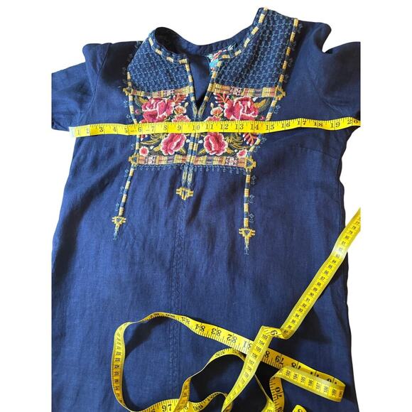 Johnny was boho embroidered dress size small midi bell sleeves cottage core - Picture 8 of 8